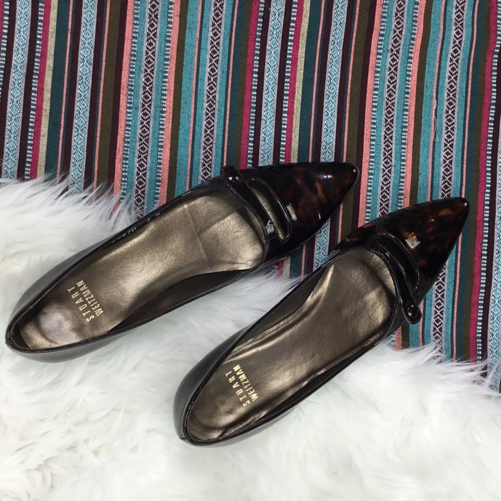 STUART WEITZMAN pointed toe Mary Jane flats